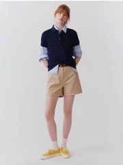 Quần short khaki CK màu beirge kèm belt co giãn 4 chiều