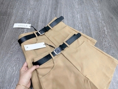 Quần short khaki CK màu beirge kèm belt co giãn 4 chiều