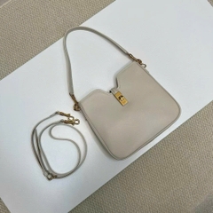 Túi Celine dáng hobo da khoá vàng 3 màu Sz25X21