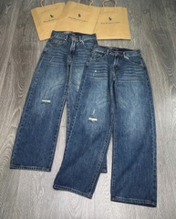 Quần jeans suông Polo RL rách gối