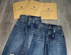 Quần jeans suông Polo RL rách gối