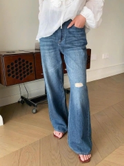 Quần jeans suông Polo RL rách gối