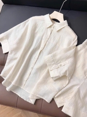 Sơ mi COS ngắn tay cổ đức 3 màu