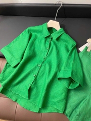 Sơ mi COS ngắn tay cổ đức 3 màu