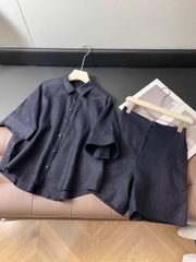 Sơ mi COS ngắn tay cổ đức 3 màu