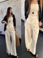 Quần jean trắng Zara dáng suông