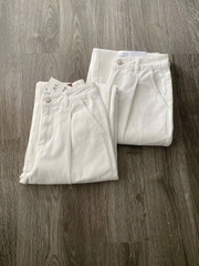 Quần jean trắng Zara dáng suông