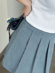 Chân váy kẻ xếp ly Massimo Dutti