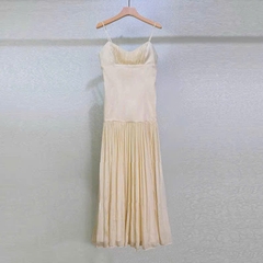 Đầm maxi phối dây hở lưng