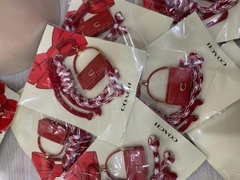Charm COACH đỏ dư xịn fullbox