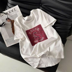 Tshirt COACH màu trắng logo snake