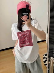 Tshirt COACH màu trắng logo snake