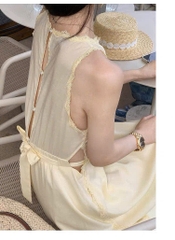 Đầm dài phối ren