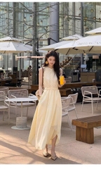 Đầm dài phối ren