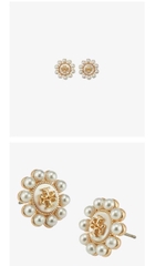 Khuyên tai Tory Burch 2 màu dư xịn