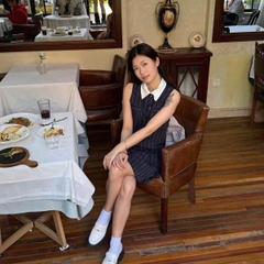 Đầm ngắn kẻ sọc cổ sơ mi