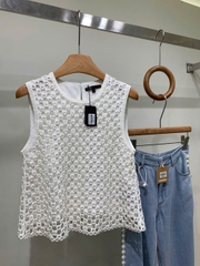 Áo gile lưới MAJE màu beirge