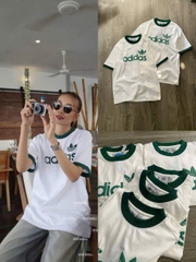 Tshirt ADIDAS hoạ tiết 3 lá xanh unisex