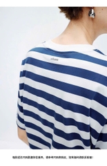 Tshirt EDITION kẻ ngang xanh hoạ tiết cá vàng