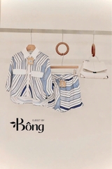 Set Sandro lụa họa tiết mạng nhện Áo + Quần short