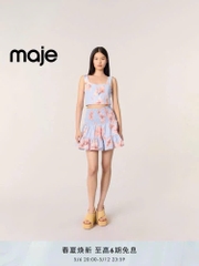 Set Maje hoa cam (Áo + Chân váy không tách)