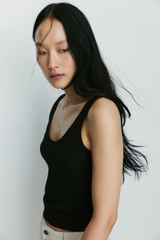 Áo thun tăm H&M viền ren 4 màu