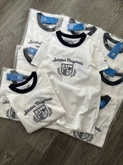 Tshirt ADIDAS trắng thêu ren chỉ đen