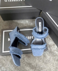Guốc denim Karl Largerfeld