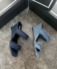 Guốc denim Karl Largerfeld