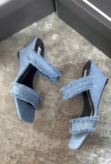 Guốc denim Karl Largerfeld