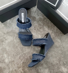 Guốc denim Karl Largerfeld