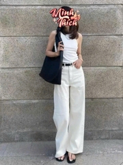 Quần denim Zara dáng suông 3 màu