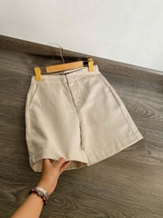 Quần short Massimo Dutti linen cạp cao 2 màu