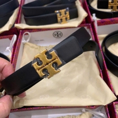 Belt da Tory Burch bản 2m đen mặt vàn fullbox