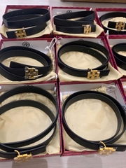 Belt da Tory Burch bản 2m đen mặt vàn fullbox
