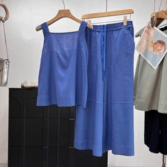 Set COS áo buộc 2 dây + quần cullotes 3 màu
