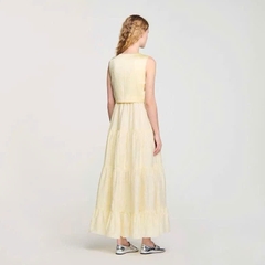 Đầm maxi vải linen