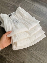 Top lụa đũi trắng Massimo Dutti dư xịn sát sách ly chìm
