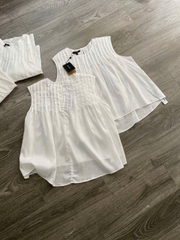 Top lụa đũi trắng Massimo Dutti dư xịn sát sách ly chìm