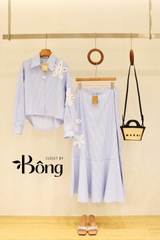 Chân váy maxi kẻ sọc
