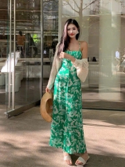 Đầm dài hoa dáng xòe