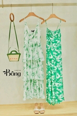 Đầm dài hoa dáng xòe