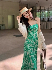Đầm dài hoa dáng xòe