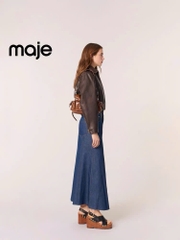 Chân váy Maje dài jeans Denim xẻ trước