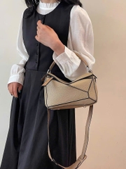 Túi Loewe đeo vai bằng da Puzzle Edge