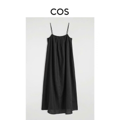 Váy maxi COS poplin dáng babydoll 2 dây 3 màu