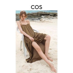 Váy maxi COS poplin dáng babydoll 2 dây 3 màu