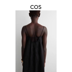 Váy maxi COS poplin dáng babydoll 2 dây 3 màu