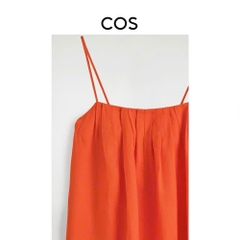 Váy maxi COS poplin dáng babydoll 2 dây 3 màu
