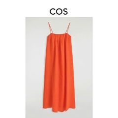 Váy maxi COS poplin dáng babydoll 2 dây 3 màu